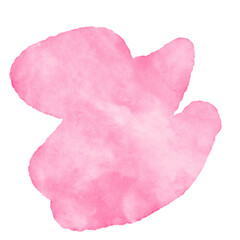 Bright Pink Watercolor Abstract Shapes