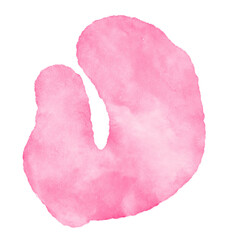 Bright Pink Watercolor Abstract Shapes