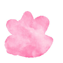 Bright Pink Watercolor Abstract Shapes