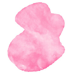 Bright Pink Watercolor Abstract Shapes