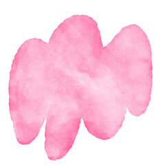 Bright Pink Watercolor Abstract Shapes