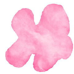 Bright Pink Watercolor Abstract Shapes