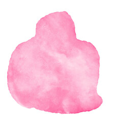 Bright Pink Watercolor Abstract Shapes