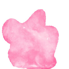 Bright Pink Watercolor Abstract Shapes