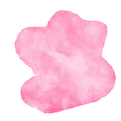 Bright Pink Watercolor Abstract Shapes