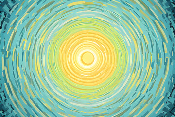Naklejka premium Watercolor sun abstract orange background