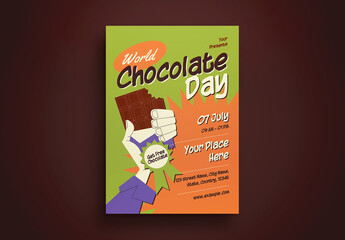 Green Mid Century World Chocolate Day Layout