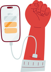 Smartphone Addiction Illustration