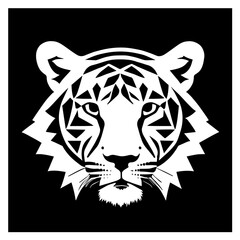 tiger head silhouette