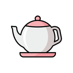 tea pot icon vector design template simple and modern