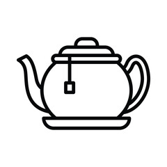 tea pot icon vector design template simple and modern