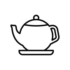 tea pot icon vector design template simple and modern