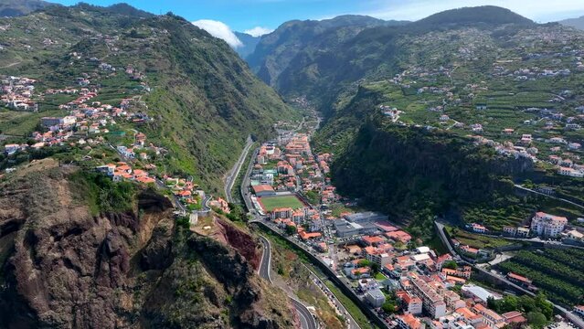 Ribeira Brava Town on the Portuguese Island of Madeira