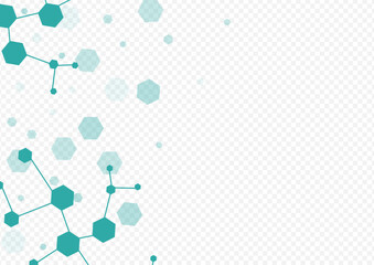 Futuristic Chemical Structure Vector Transparent