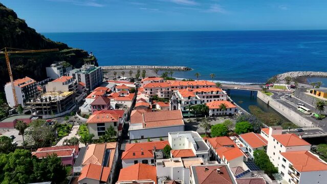 Ribeira Brava Town on the Portuguese Island of Madeira