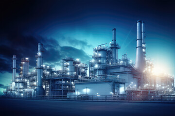 Obraz na płótnie Canvas Future factory plant and energy industry