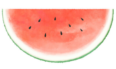slice of watermelon illustration PNG - obrazy, fototapety, plakaty
