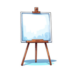 easel with blank whiteboard style 7