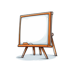 easel with blank whiteboard style 3
