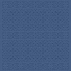 Pattern of openwork elements in squares on a blue background.