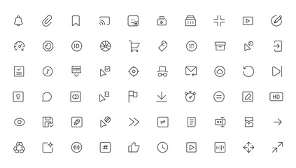 Pixel Perfect. Basic User Interface Essential Set. Line Outline Icons. For App, Web, Print. Editable Stroke. Pixel Stroke Wide with Round Cap and Round Corner