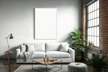 modern living room interior made with generative ai