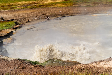 Churning Caldron at Sizzling Basin, Yellowstone National Park.
