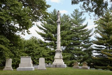 Bellefontaine Cemetery in St. Louis is home to the graves of Eberhard Anheuser, William S. Burroughs and William Clark