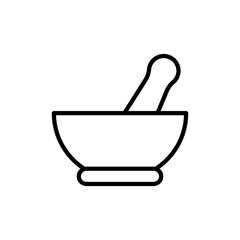 Mortar and Pestle icon vector design templates