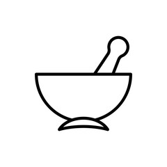 Mortar and Pestle icon vector design templates