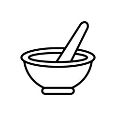 Mortar and Pestle icon vector design templates