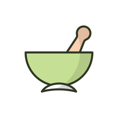 Mortar and Pestle icon vector design templates