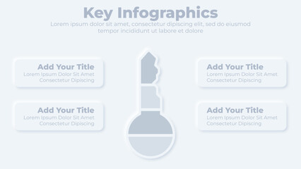 Neumorphic key security infographic presentation template