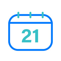 Calendar Day Education Duotone Sign and Icons Png Illustrator Vector