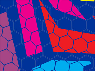 Luxurious abstract design, colorful. Hexagon ornament, Modern Exclusive Design. Creative elegant design for your art projects.