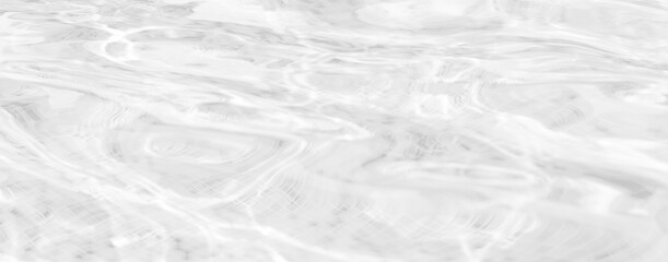 Rippled water on white background, closeup view. Banner design