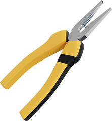 3D Render Needle Nose Pliers Tools