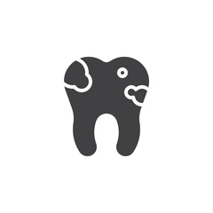 Dental caries vector icon