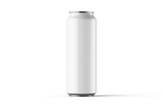 Unlevel Aluminum Beer can on a white background 3d Illustration