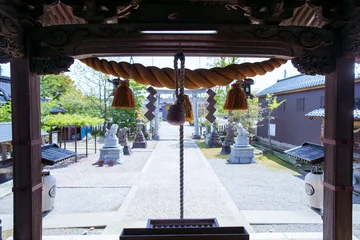 Foto op Canvas 石川県七尾市の大地主神社を参拝する風景 View of the Ootokonushi Shrine in Nanao City, Ishikawa Prefecture, Japan. © Hello UG