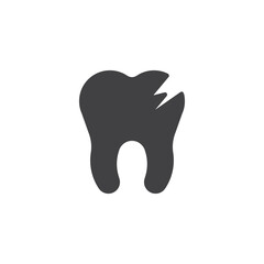 Tooth decay vector icon