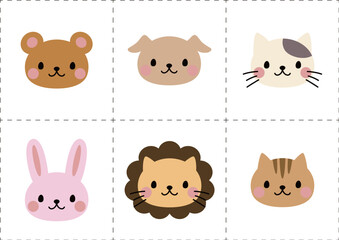 口を閉じている動物6種