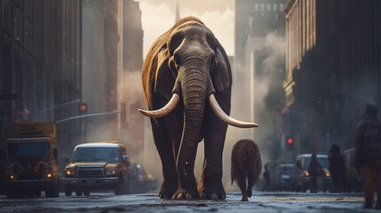 mammoth on the streets of new york