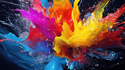 Abstract watercolor explosion background