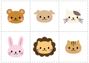 口を閉じている動物6種