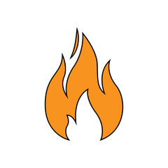 Fire icon vector. flames illustration sign. light sign or symbol.