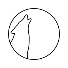 Wolf icon vector. animals illustration sign. wolf howls symbol.