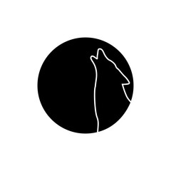 Wolf icon vector. animals illustration sign. wolf howls symbol.