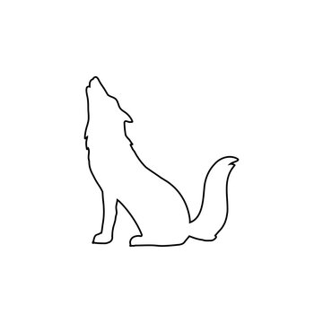 Wolf icon vector. animals illustration sign. wolf howls symbol.