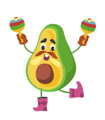 Mexican food ingredients and vegetables character